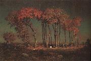 Theodore Rousseau Under the Birches France oil painting artist